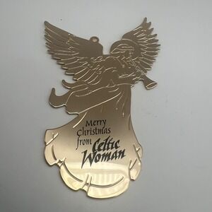 Celtic Woman Gold Tone Christmas Ornament